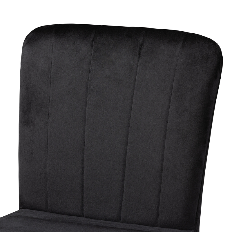 Baxton Studio Preston Black and Gold Finished Metal 2-Piece Bar Stool Set