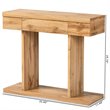 Baxton Studio Otis Oak Brown Finished Wood 3-Drawer Console Table