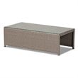 Baxton Studio Haina Grey Fabric and Grey Finished 6-Piece Patio Set
