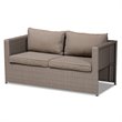 Baxton Studio Haina Grey Fabric and Grey Finished 6-Piece Patio Set