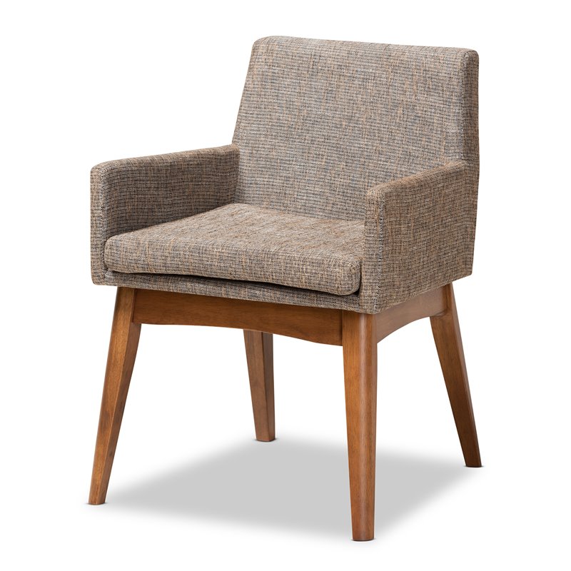 Baxton Studio Dorina Gravel and Walnut Brown Finished Wood 5-Piece Dining Set