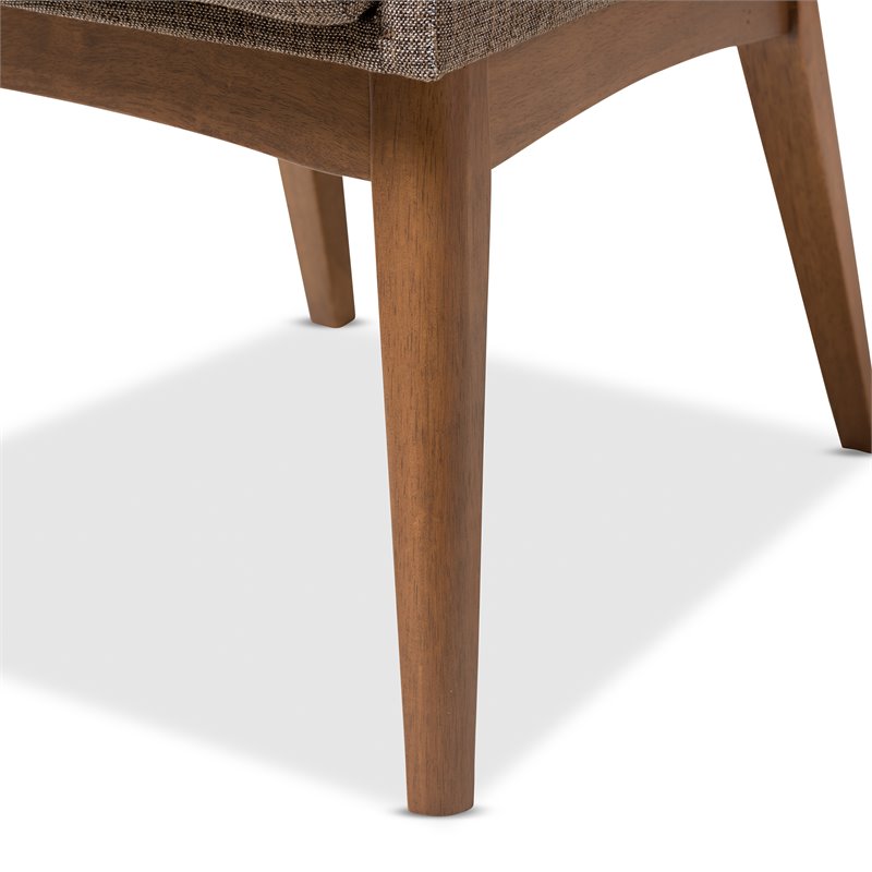 Baxton Studio Dorina Gravel and Walnut Brown Finished Wood 5-Piece Dining Set