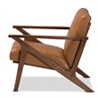 Baxton Studio Bianca Walnut Brown Finished Wood Lounge Chair