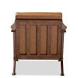 Baxton Studio Bianca Walnut Brown Finished Wood Lounge Chair