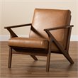 Baxton Studio Bianca Walnut Brown Finished Wood Lounge Chair