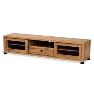 Baxton Studio Beasley Oak Brown Finished Wood 1-Drawer TV Stand