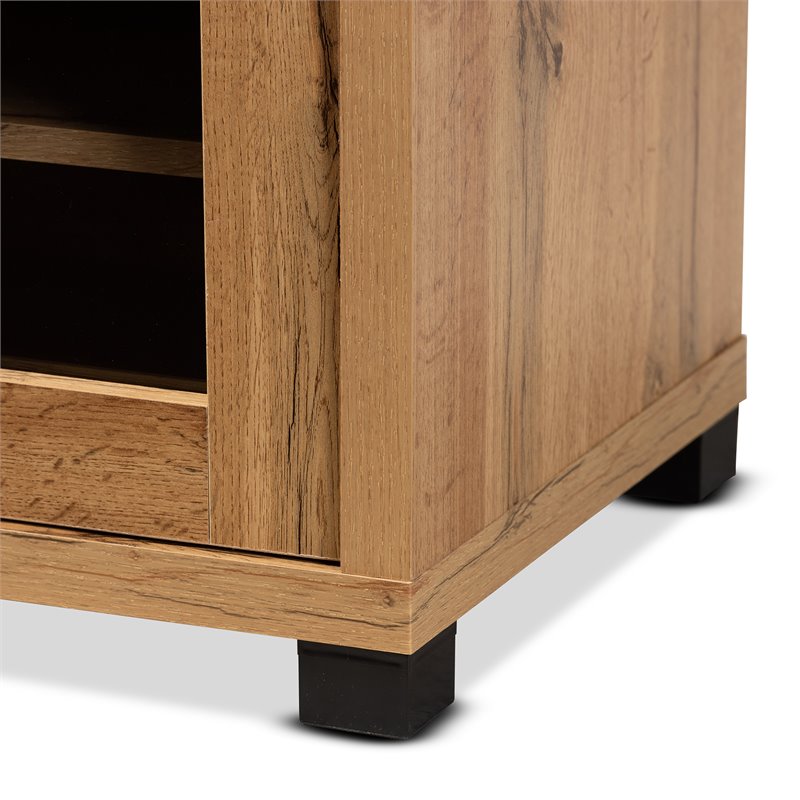 Baxton Studio Beasley Oak Brown Finished Wood 1-Drawer TV Stand