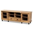 Baxton Studio Walda Oak Brown Finished Wood 2-Drawer TV Stand