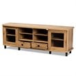 Baxton Studio Walda Oak Brown Finished Wood 2-Drawer TV Stand