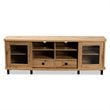 Baxton Studio Walda Oak Brown Finished Wood 2-Drawer TV Stand