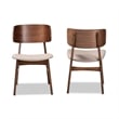 Baxton Studio Alston Beige and Brown Finished Wood Dining Chair (Set of 2)