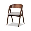 Baxton Studio Danton Grey and Walnut Brown Finished Wood 5-Piece Dining Set