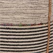 Baxton Studio Arta Bohemian Multi-Colored and Brown Wool Blend Pouf Ottoman