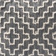 Baxton Studio Benjamin Bohemian Grey and Ivory Cotton Blend Pouf Ottoman
