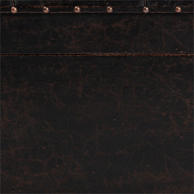 Baxton Studio Janna Rustic Dark Brown and Brown Finished Wood Storage Ottoman