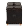 Baxton Studio Janna Rustic Dark Brown and Brown Finished Wood Storage Ottoman