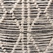 Baxton Studio Sentir Moroccan Inspired Ivory and Black Wool Blend Pouf Ottoman