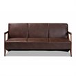 Baxton Studio Christa Dark Brown and Walnut Brown Finished Wood Sofa