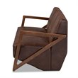 Baxton Studio Christa Dark Brown and Walnut Brown Finished Wood Sofa