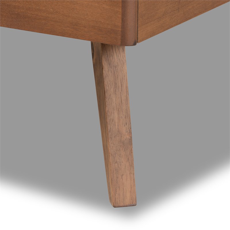 Baxton Studio Laima Light Grey and Brown Finished Wood Twin Size Platform Bed