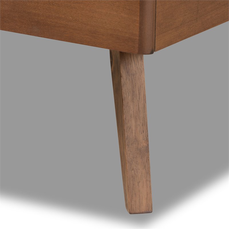 Baxton Studio Linn Light Grey and Brown Finished Wood Twin Size Platform Bed