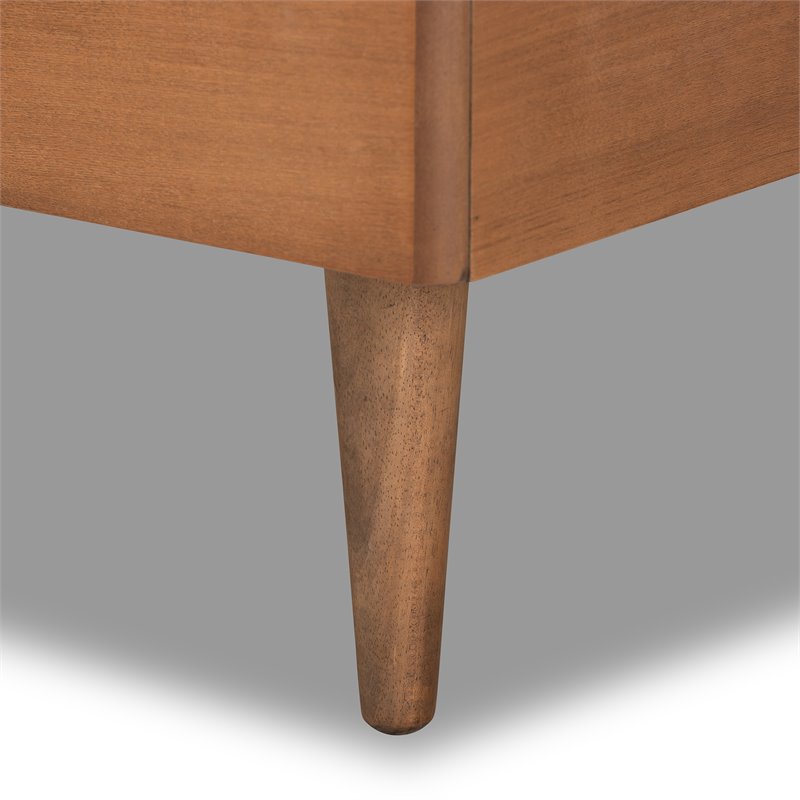 Baxton Studio Saul Dark Grey and Brown Finished Wood Twin Size Platform Bed