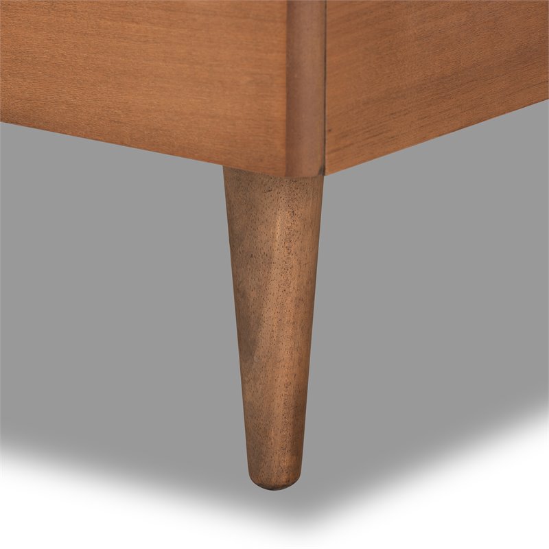 Baxton Studio Seren Dark Grey and Brown Finished Wood Twin Size Platform Bed