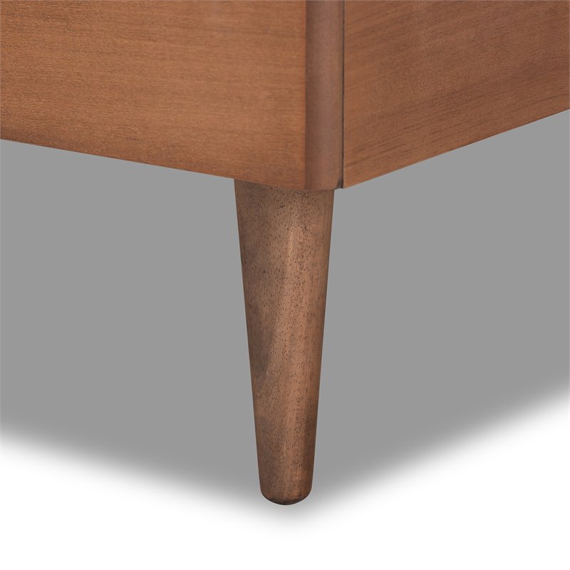 Baxton Studio Seren Light Grey and Brown Finished Wood Twin Size Platform Bed