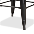 Baxton Studio Horton Black Finished Metal 4-Piece Stackable Counter Stool Set