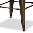Baxton Studio Horton Gunmetal Finished 4-Piece Stackable Counter Stool Set