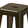 Baxton Studio Horton Gunmetal Finished Metal 4-Piece Stackable Bar Stool Set