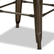 Baxton Studio Horton Gunmetal Finished Metal 4-Piece Stackable Bar Stool Set