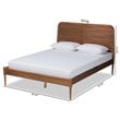 Baxton Studio Kassidy Walnut Brown Finished Wood Queen Size Platform Bed