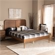 Baxton Studio Kassidy Walnut Brown Finished Wood King Size Platform Bed