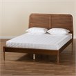 Baxton Studio Kassidy Walnut Brown Finished Wood King Size Platform Bed