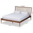 Baxton Studio Abel Walnut Brown Finished Wood Full Size Platform Bed
