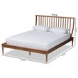Baxton Studio Abel Walnut Brown Finished Wood Full Size Platform Bed