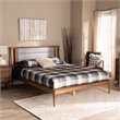 Baxton Studio Regis Light Grey and Brown Finished Wood Full Size Platform Bed