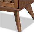 Baxton Studio Barrett Brown Finished Wood and Synthetic Rattan 6-Drawer Dresser