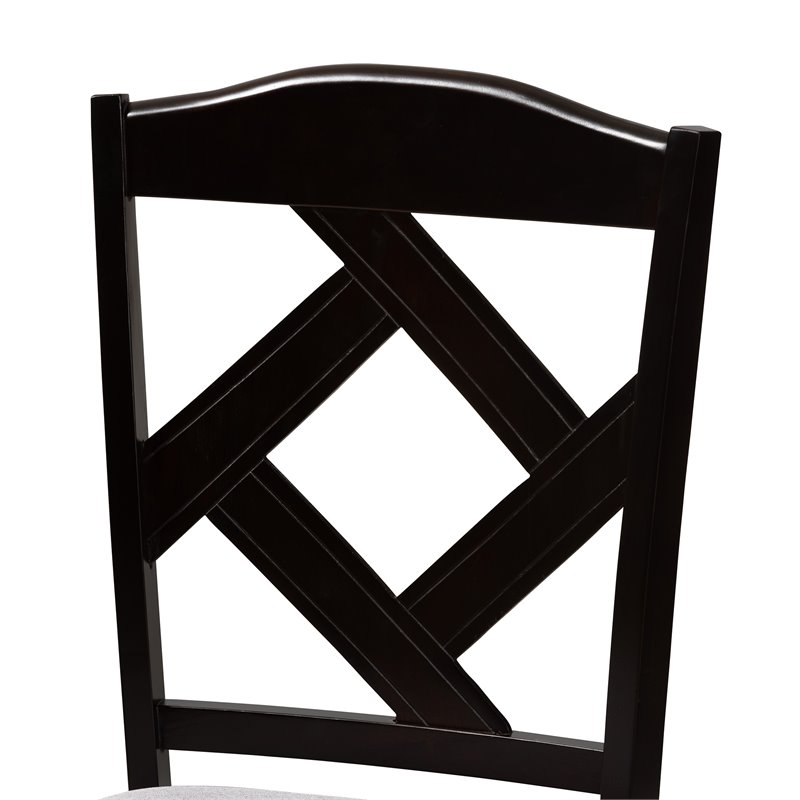 Baxton Studio Carlin Grey and Dark Brown Finished Wood 7-Piece Dining Set