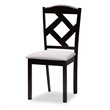 Baxton Studio Riona Grey Fabric and Dark Brown Finished Wood 5-Piece Dining Set