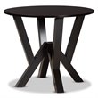 Baxton Studio Riona Grey Fabric and Dark Brown Finished Wood 5-Piece Dining Set