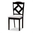 Baxton Studio Ruth Grey Fabric and Dark Brown Finished Wood 7-Piece Dining Set