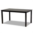 Baxton Studio Ruth Grey Fabric and Dark Brown Finished Wood 7-Piece Dining Set