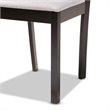 Baxton Studio Ruth Grey Fabric and Dark Brown Finished Wood 7-Piece Dining Set