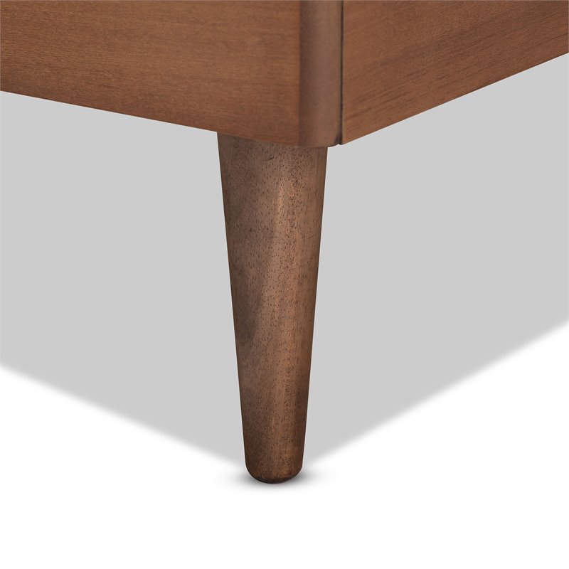 Baxton Studio Tasha Dark Grey and brown Finished Wood Twin Size Platform Bed