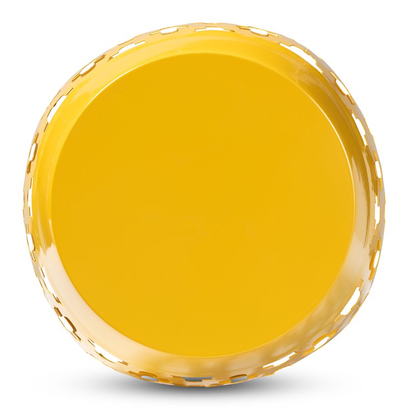 Baxton Studio Branson Yellow Finished Metal Outdoor Side Table