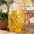 Baxton Studio Branson Yellow Finished Metal Outdoor Side Table