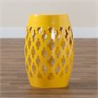 Baxton Studio Branson Yellow Finished Metal Outdoor Side Table