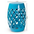 Baxton Studio Branson Blue Finished Metal Outdoor Side Table